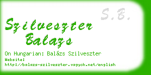 szilveszter balazs business card